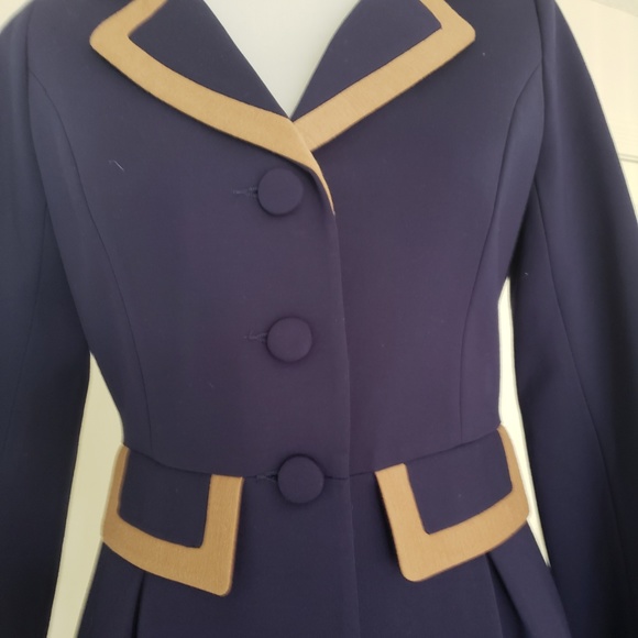 NWT JULIE BROWN NAVY PEACOAT SIZE PETITE - Picture 2 of 8